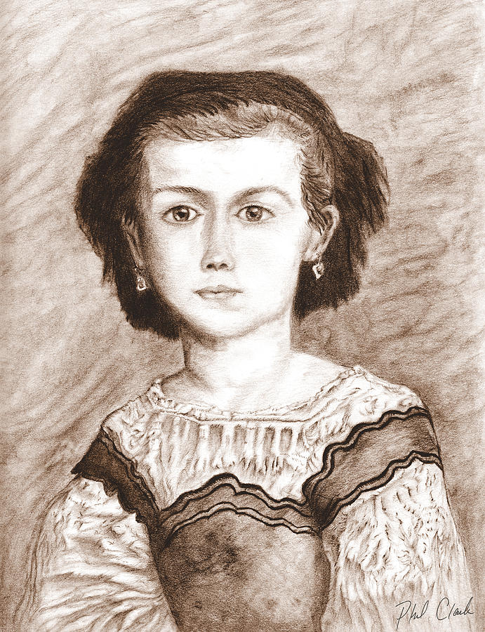 Pierre Auguste Renoir Drawing - Romaine Lascaux by Phil Clark