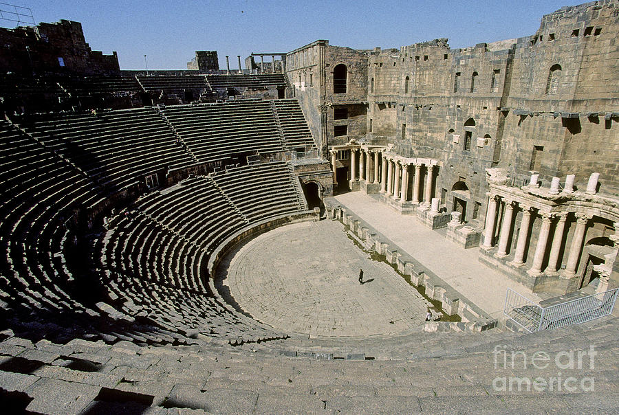 Roman Amphitheater, Bosra, Syria Photograph by Adam Sylvester