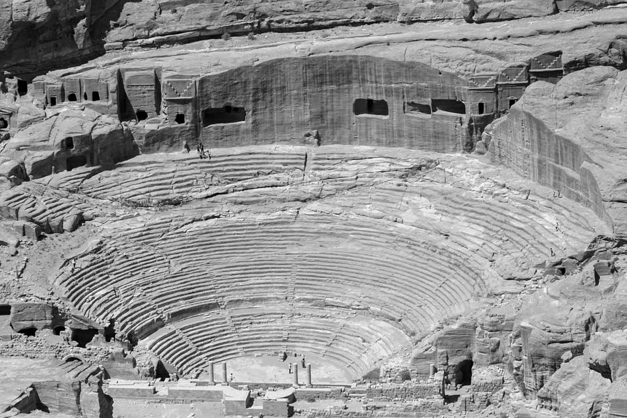 Roman amphitheatre at Petra Photograph by Paul Cowan