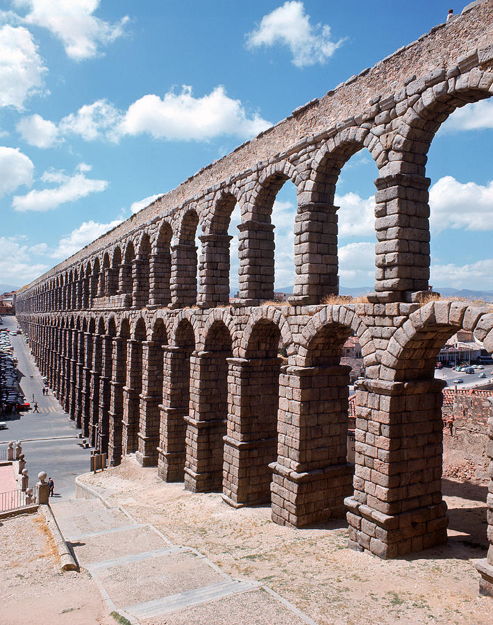Roman Aqueduct In Segovia Photograph by George Holton