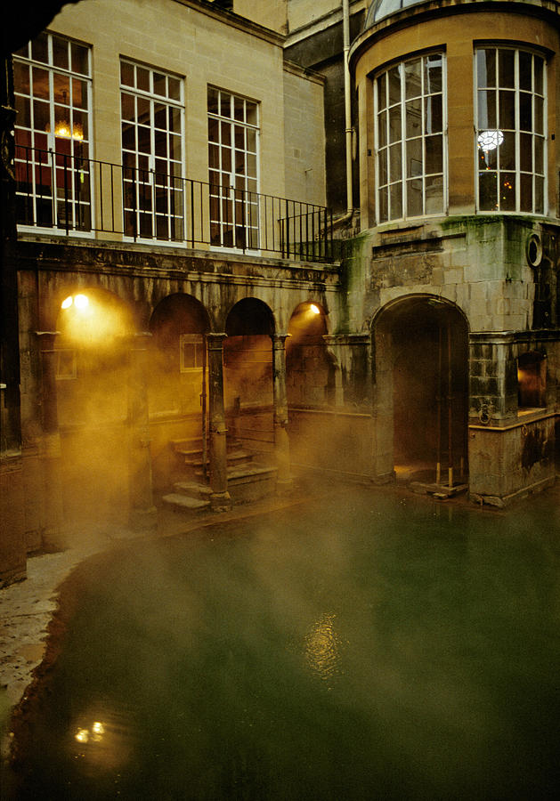 Bath Photograph - Roman Baths in Bath England by David Davies