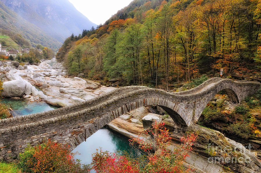 Roman bridge in autumn Photograph by Mats Silvan | Fine Art America