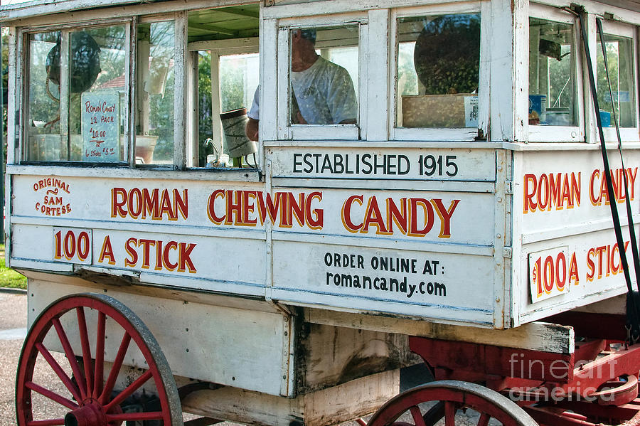 Roman Chewing Candy Wagon in New Orleans Photograph by Kathleen K Parker