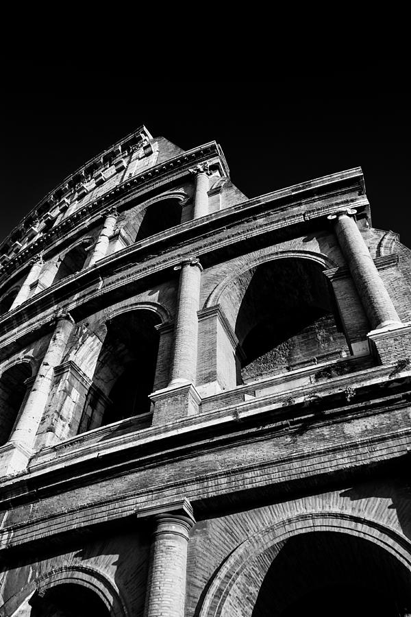 Roman Colosseum Black And White Photograph