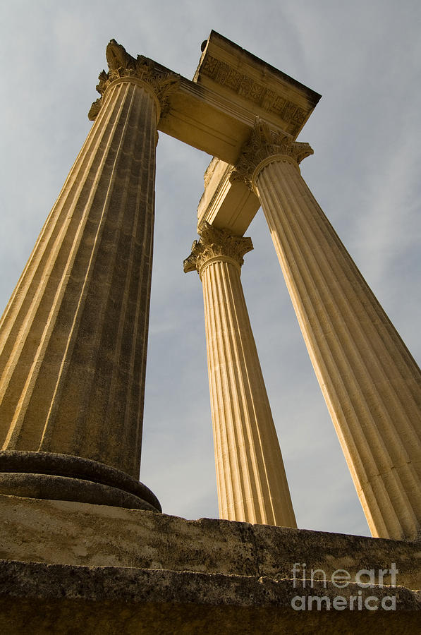 Roman Columns, Glanum, France Photograph by John Shaw