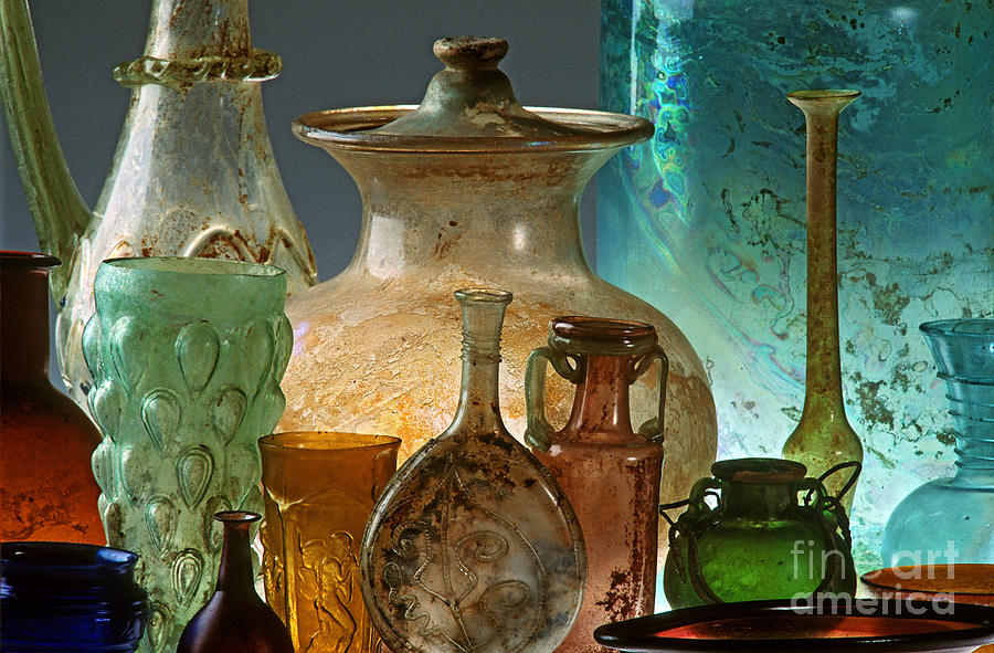 Vase Photograph - Roman Glass by James L. Amos