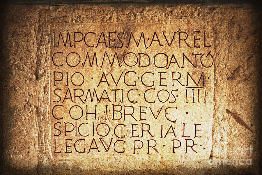 Roman Inscription Photograph by Heiko Koehrer-Wagner