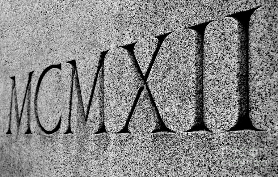 Roman Numerals Carved In Stone Photograph by Staci Bigelow