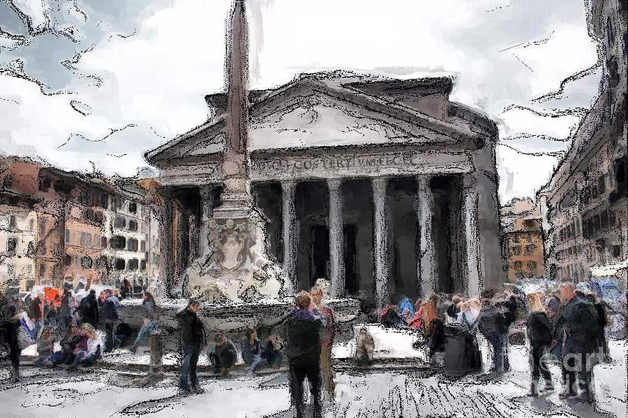 Roman Pantheon Photograph by Tom Griffithe