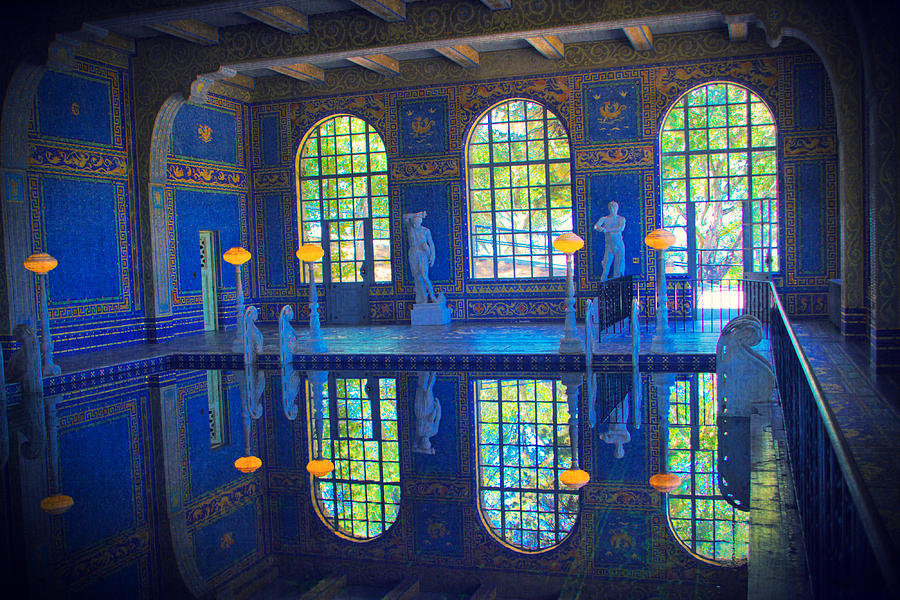 Roman Pool Reflection Hearst Castle Photograph by Heidi Smith