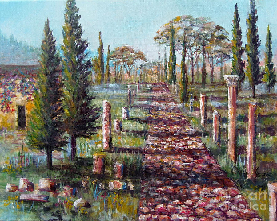 Appian Way Painting - Roman Road by Lou Ann Bagnall
