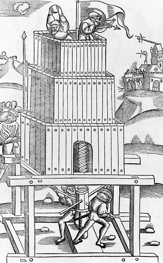 Roman Siege Machine Photograph by Library Of Congress/science Photo Library