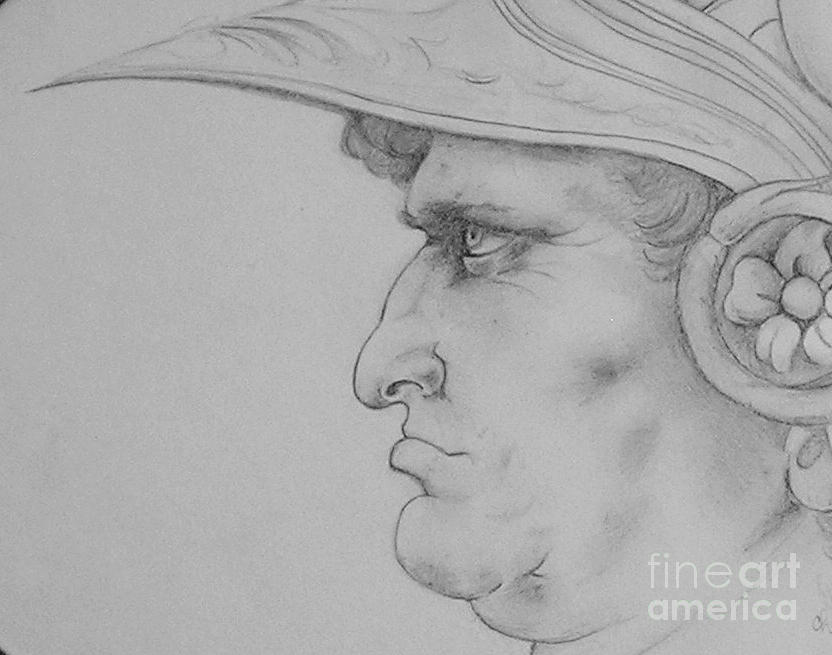 Roman Soldier Drawing by Catherine Howley