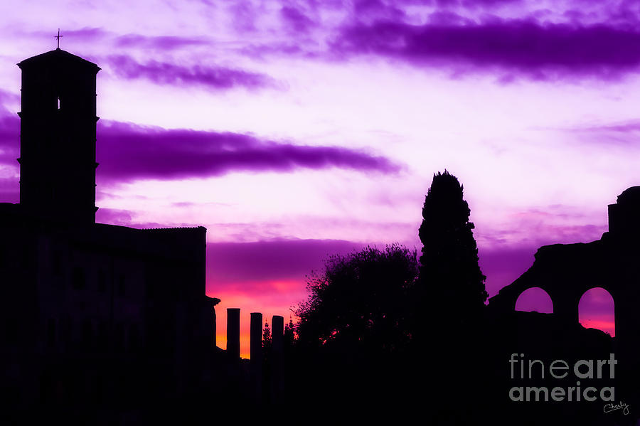 Architecture Photograph - Roman Sunrise by Prints of Italy