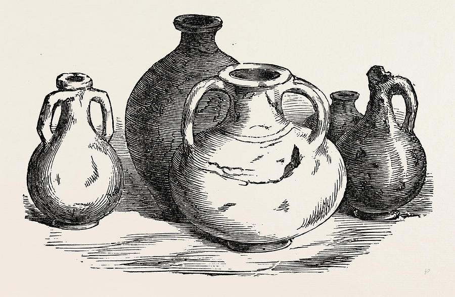 Roman Urns Drawing by English School Fine Art America