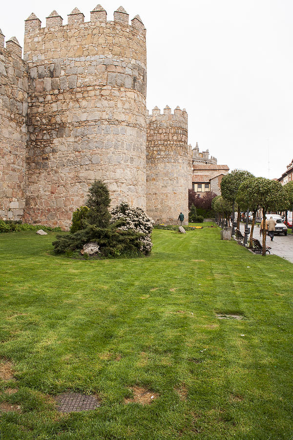 Roman walls encircling town of Lugo Photograph by © Santiago Urquijo