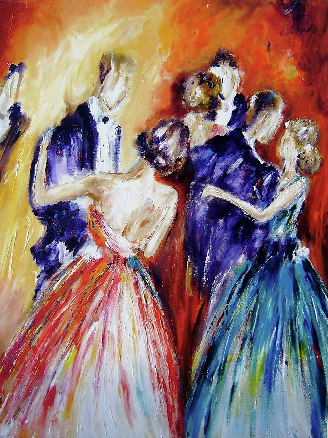 Romantic Dance Paintings  Painting by Mary Cahalan Lee - aka PIXI