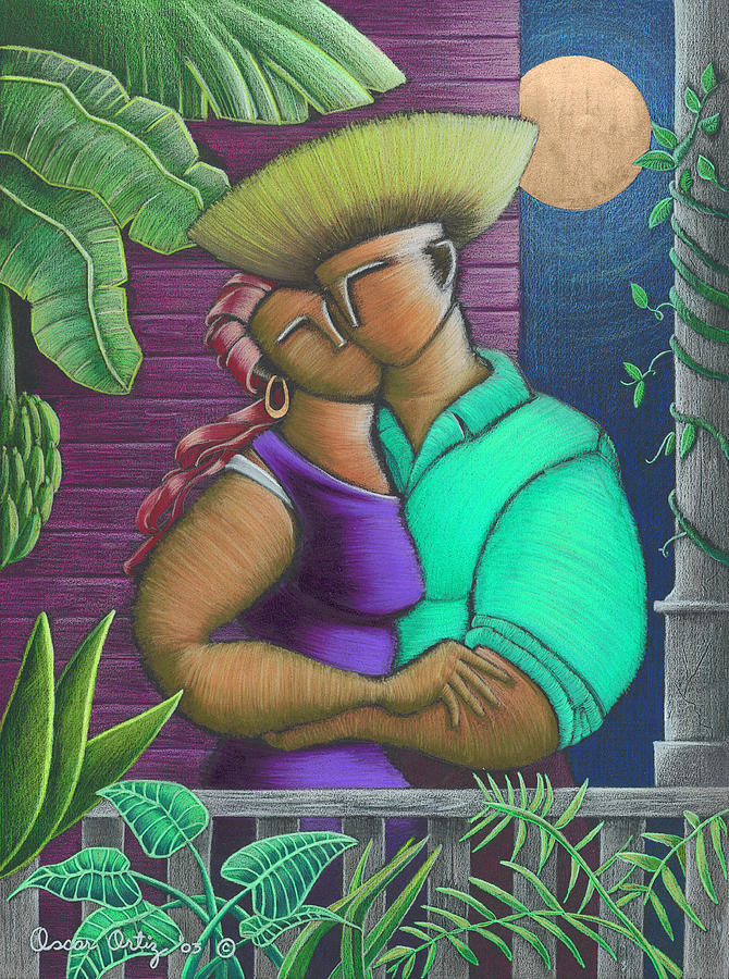 Romance Jibaro Painting by Oscar Ortiz
