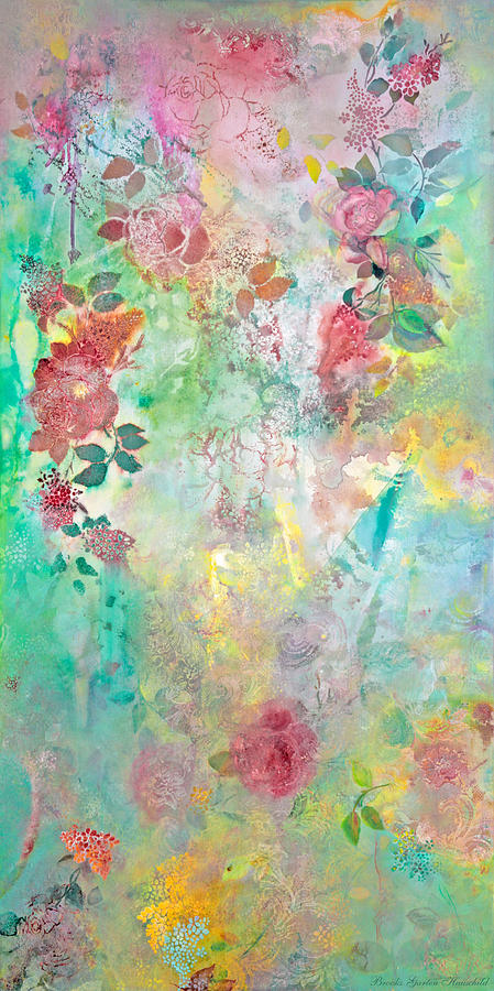 Romance Me - Roses Acrylic on Canvas - Original Painting - Abstract Floral Art Painting by Brooks Garten Hauschild