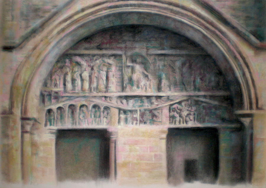 Romanesque Gate Drawing by Paez  ANTONIO