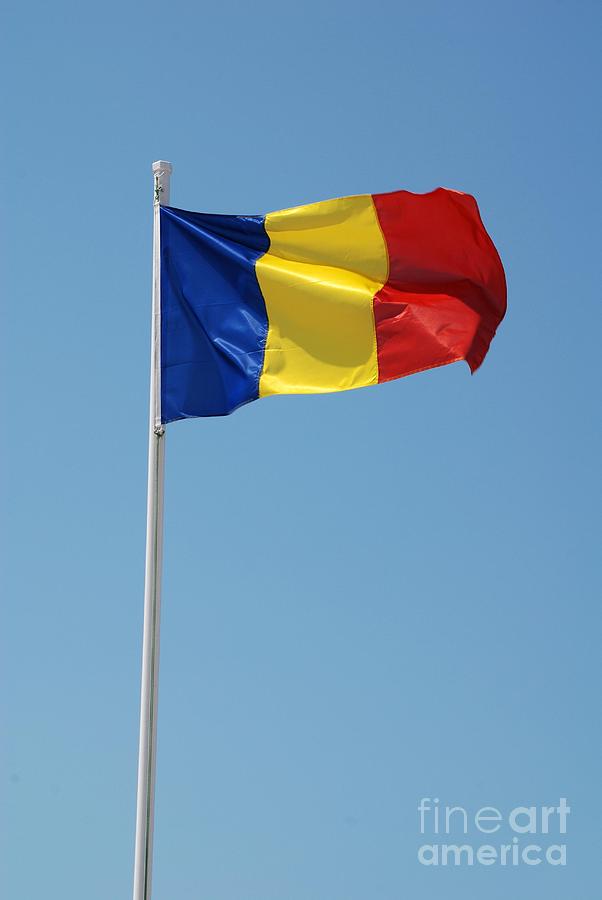 Romanian national flag Photograph by David Fowler