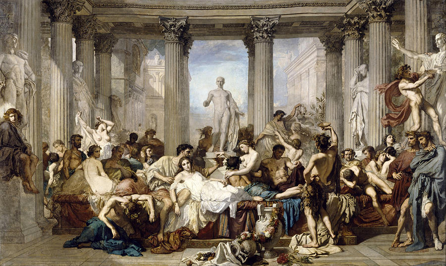 Romans during the Decadence Painting by Thomas Couture