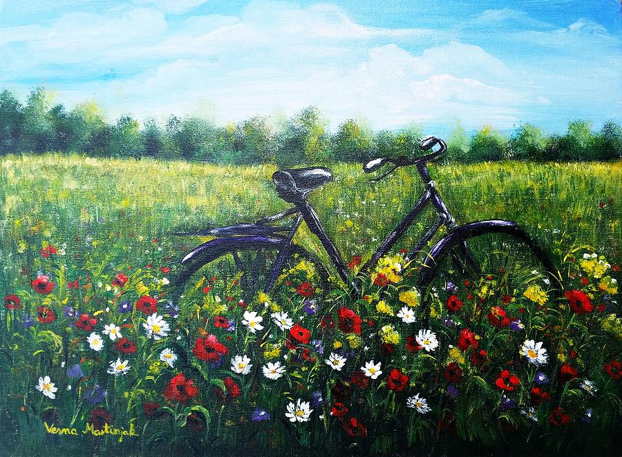 Flower Painting - Romantic Break by Vesna Martinjak