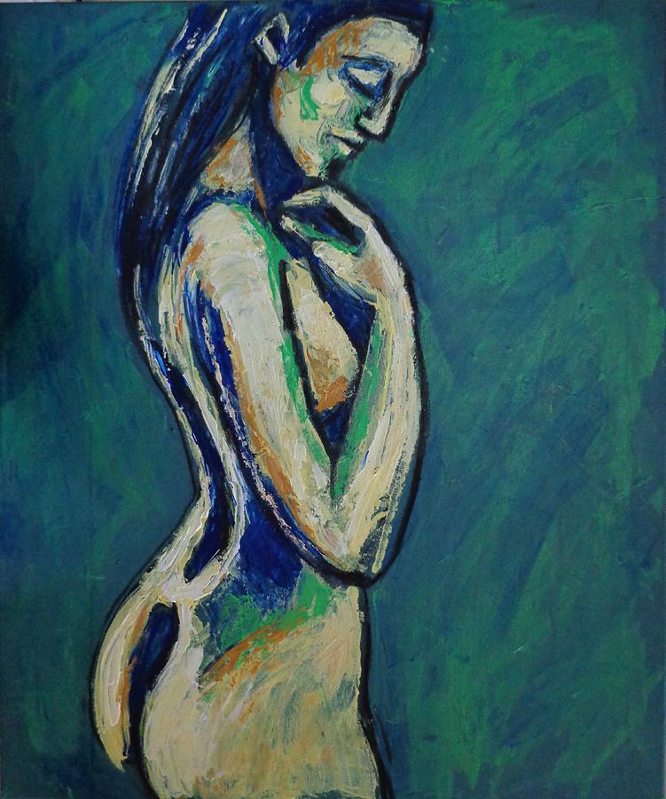Romantic Dreamer - Female Nude Painting by Carmen Tyrrell