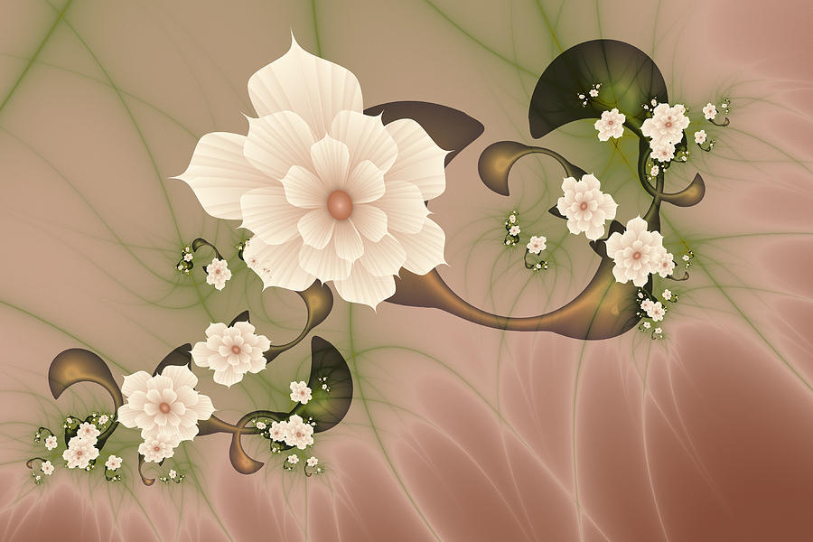 Romantic Flowers Digital Art by Gabiw Art