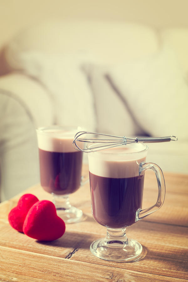 Coffee Photograph - Romantic Irish Coffees by Amanda Elwell
