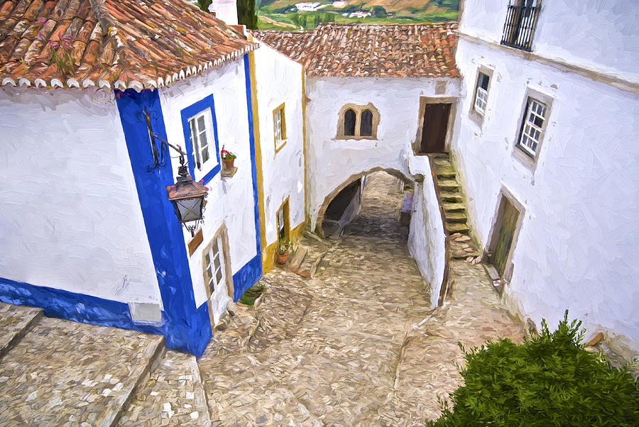 Romantic Obidos Painting by David Letts