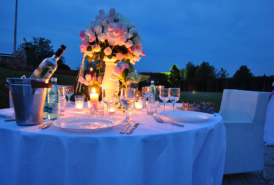 Romantic Outdoor Dinner Photograph By Antonel Adrian Tudor