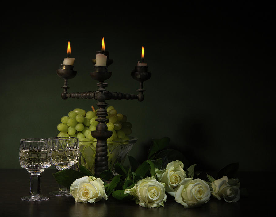 Grape Photograph - Romantic Still-life by Magnola