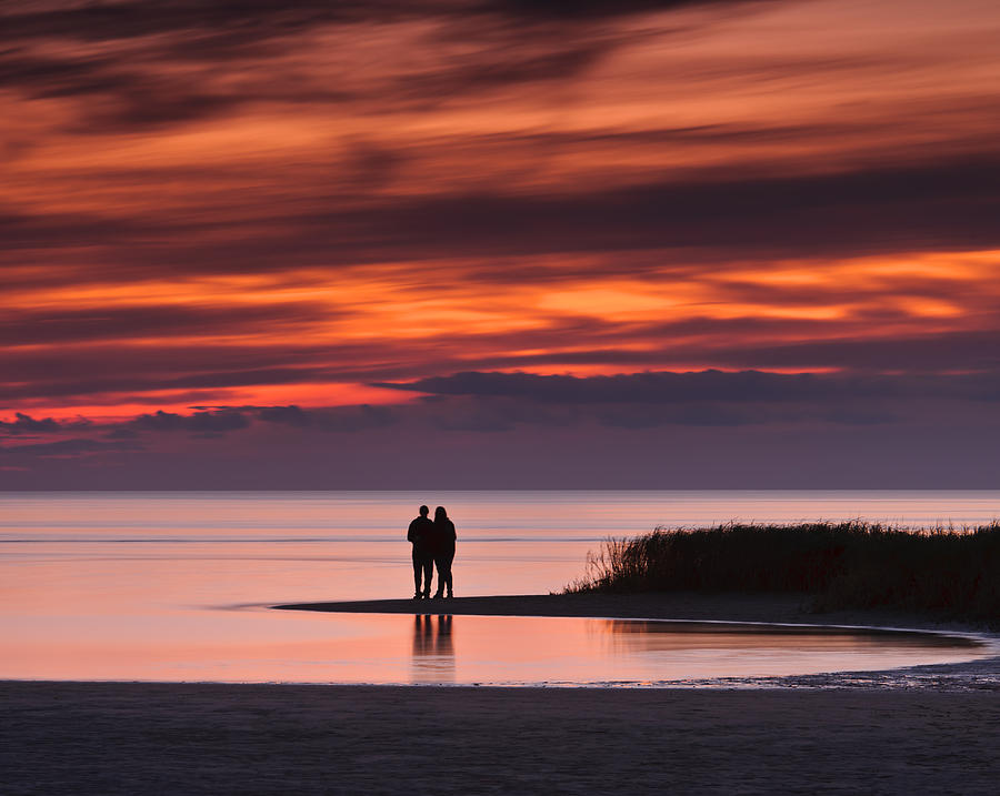 Romantic Sunset At The Beach Photograph By Michael Blanchette