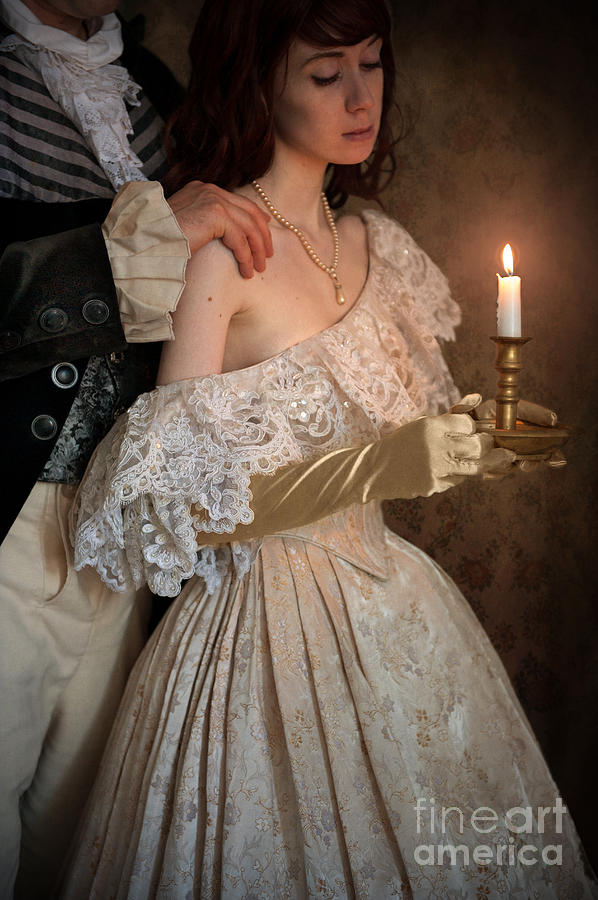 Jewelry Photograph - Romantic Victorian Couple By Candlelight by Lee Avison