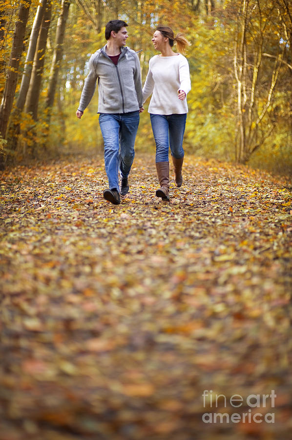 Romantic Woodland Walk In Autumn Photograph by Lee Avison