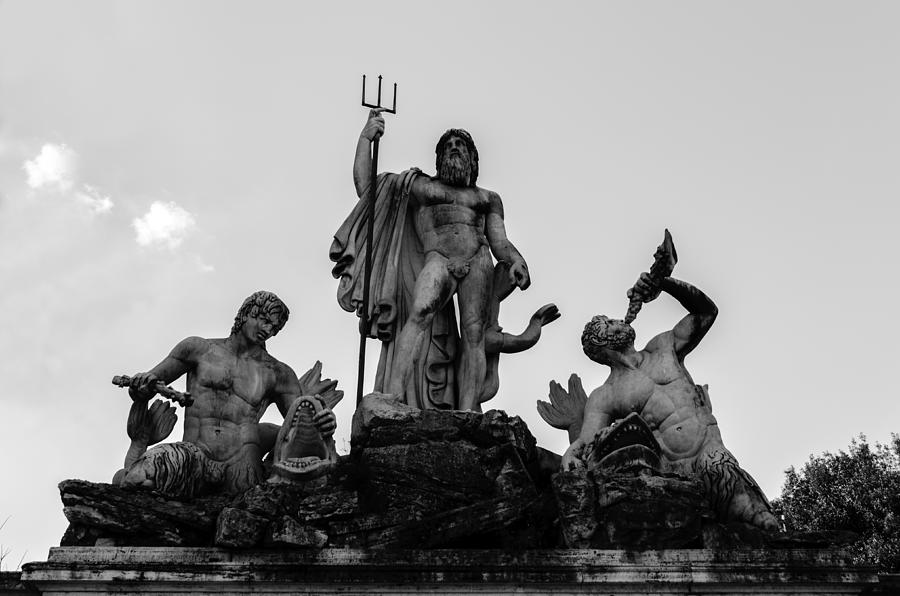 Rome Photograph - Rome - Fountain of Neptune by AM FineArtPrints