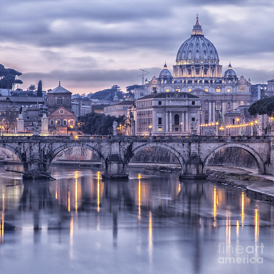 Rome and the river tiber at dusk Photograph by Sophie McAulay