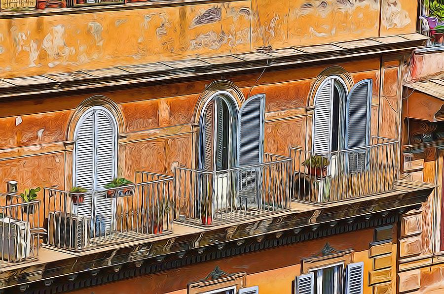 Rome Balcony Photograph by Bill Howard