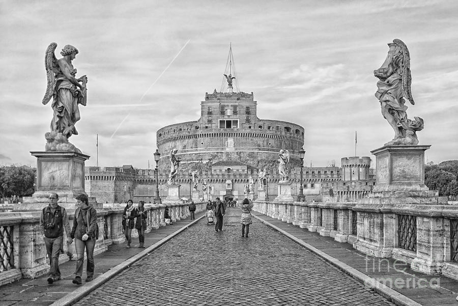 Rome Castel Sant Angelo Mono Photograph