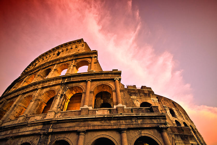 Rome Coliseum at Sunset Photograph by Zodebala
