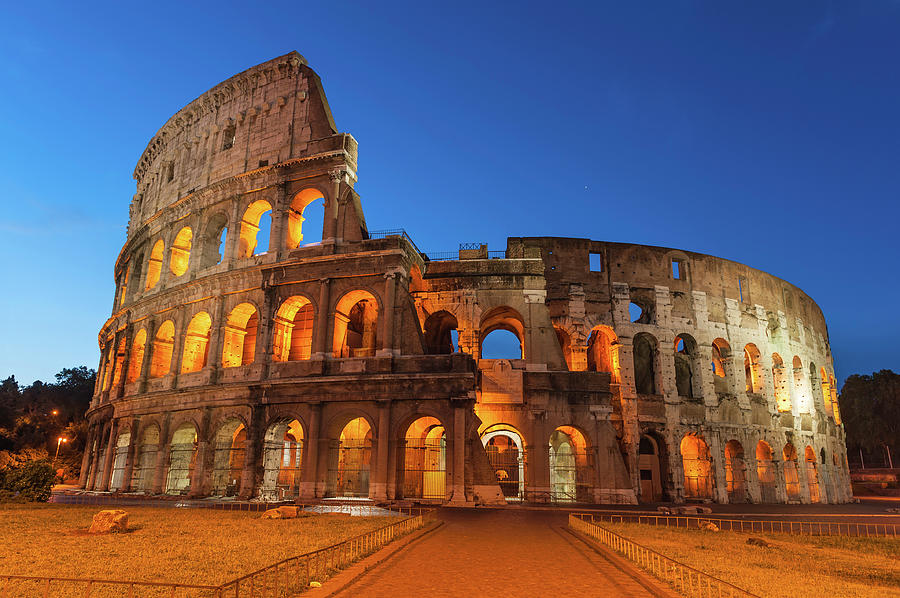 Rome Colosseum Ancient Amphitheatre Photograph by Fotovoyager