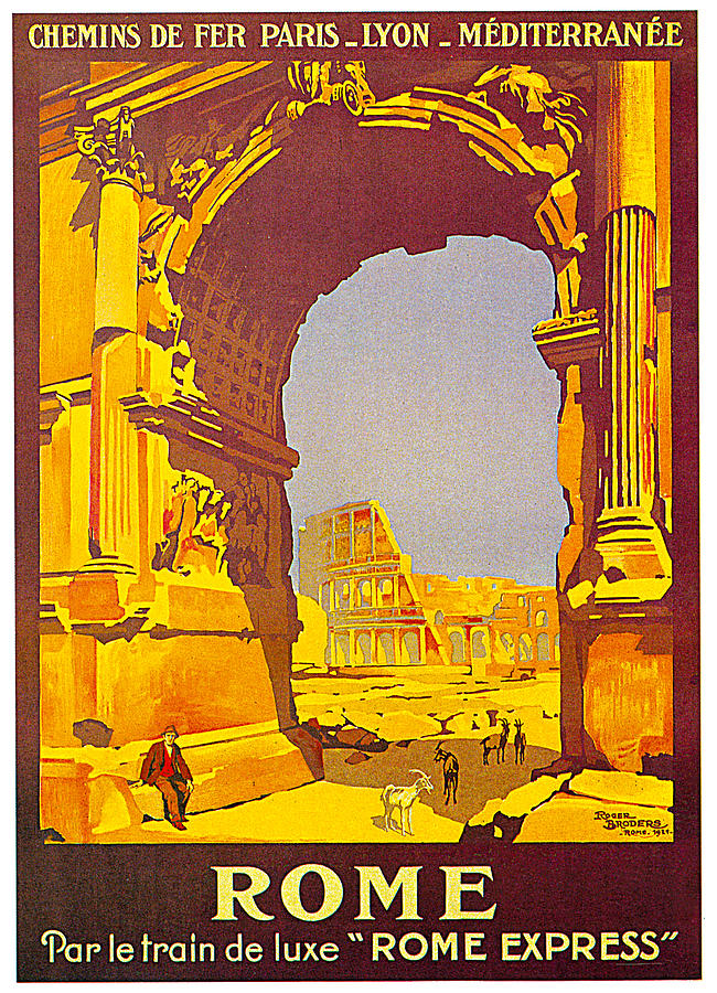 Rome Express 1921 Painting by Roger Borders