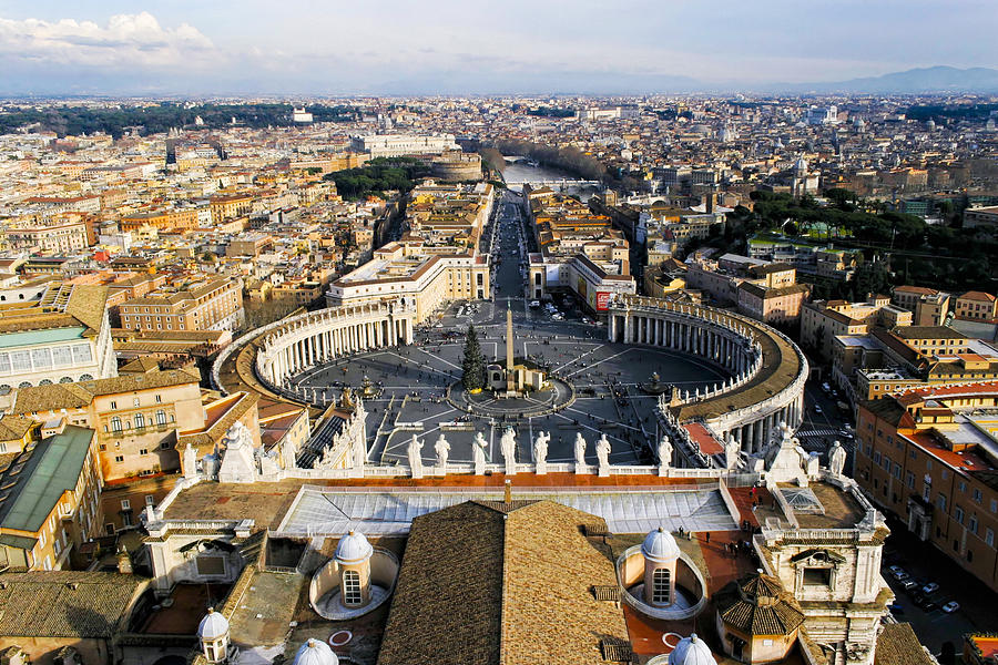 Rome From The Top of St Peters Photograph by Mark Tisdale