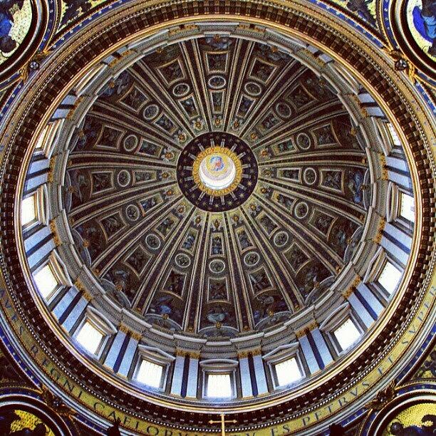 Ceiling Photograph - #rome #icon #vatican #church #dome by Jason Emmett