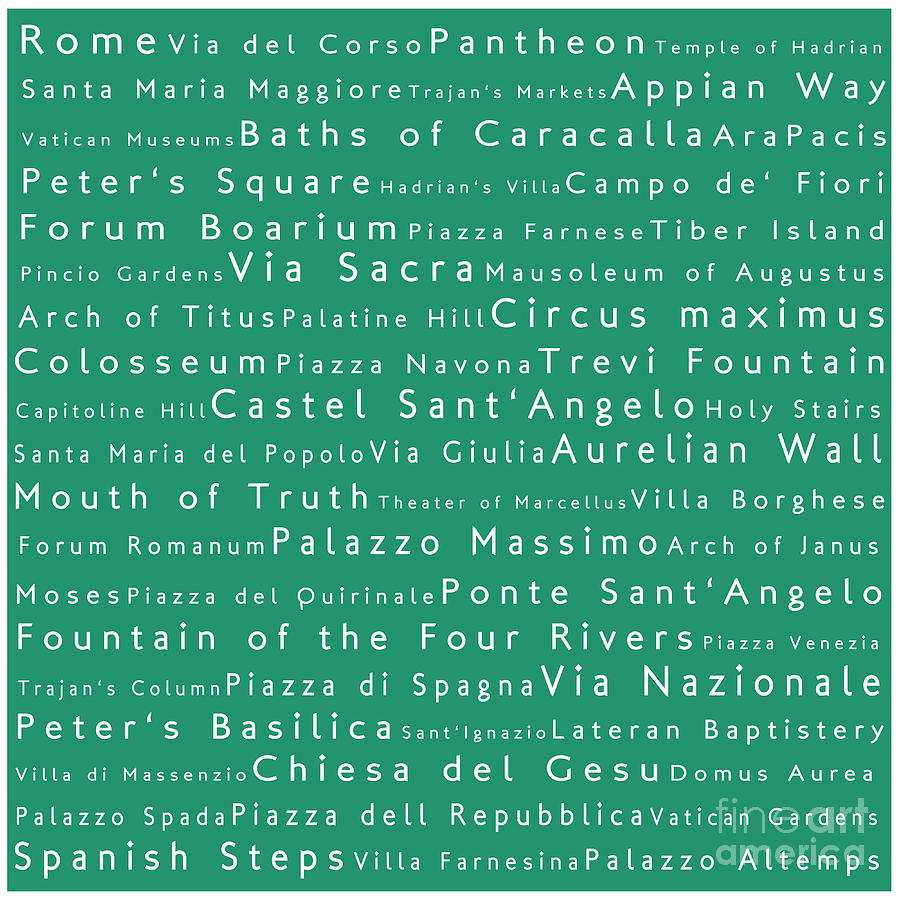 Rome in Words Algae Photograph by Sabine Jacobs