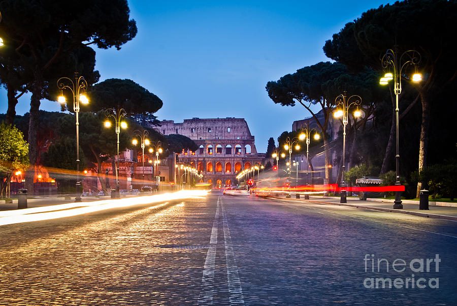 Rome - Italy - Reaching the Colosseum Photograph by Carlos Alkmin
