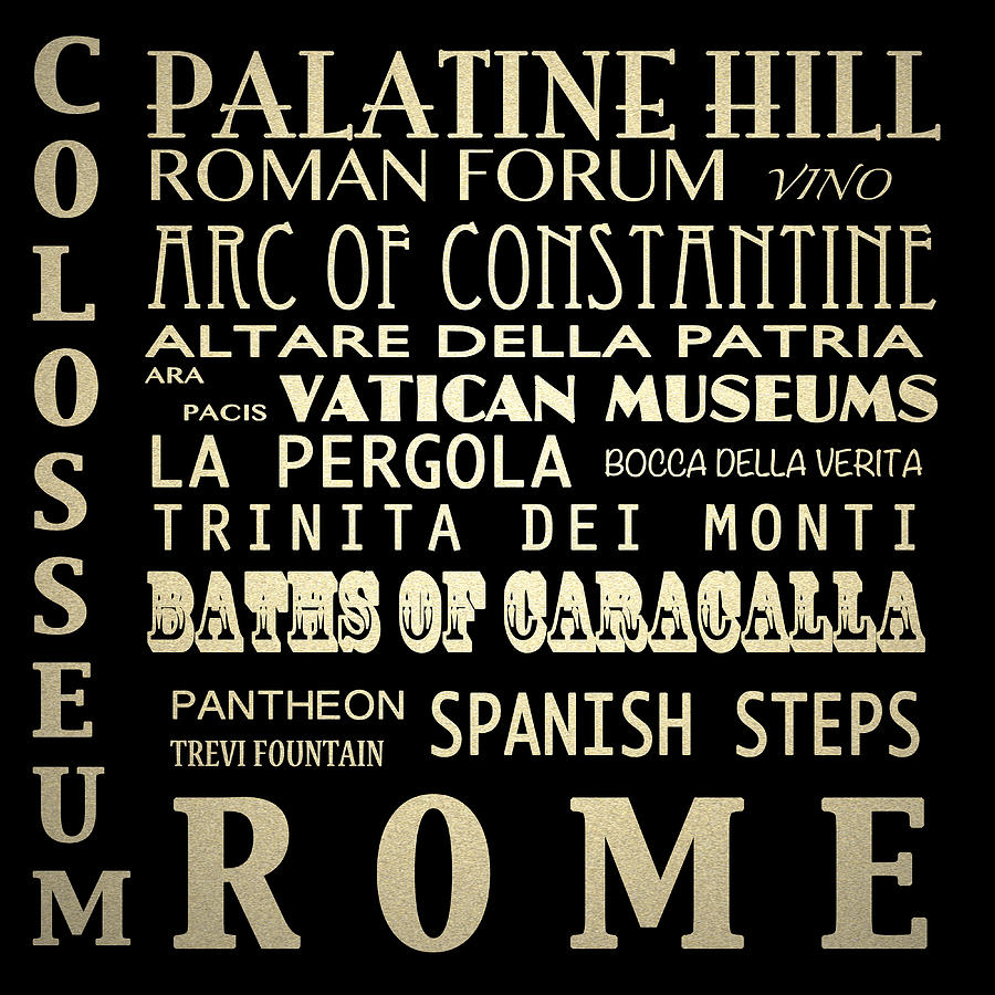 Rome Italy Famous Landmarks Digital Art by Patricia Lintner