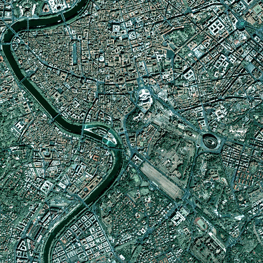 Rome Photograph by Space Imaging Europe/science Photo Library
