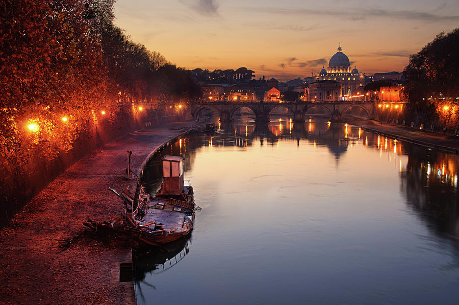 Rome Tiber River Photograph by Nabilishes@nabil Z.a.